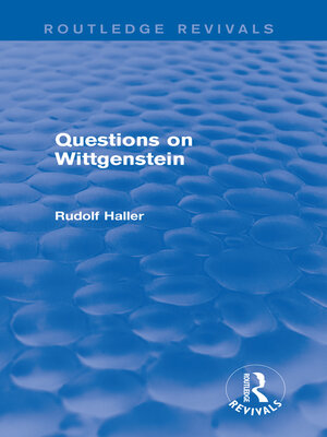 cover image of Questions on Wittgenstein (Routledge Revivals)